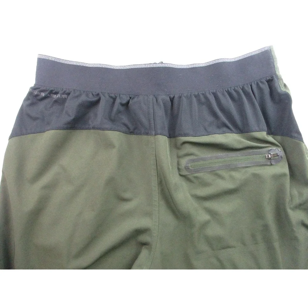 Under Armour Pants Mens Large Green UA Storm Zip Ankle Drawstring Athletic Track